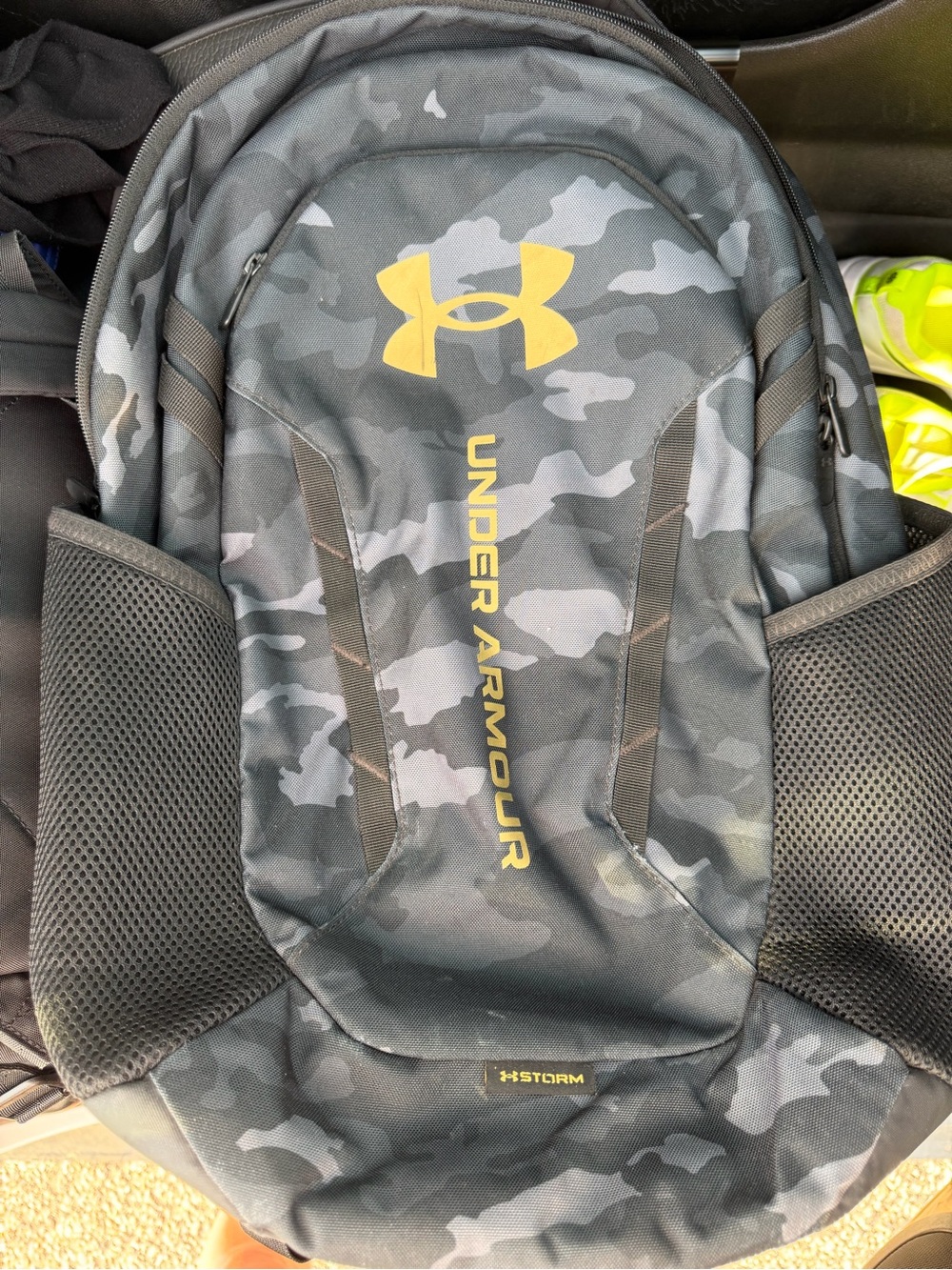 Under Armour Black Gray Camo Backpack